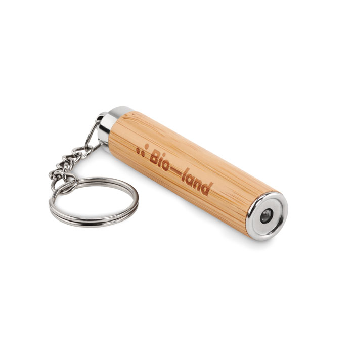 PIANTI Mini linterna bambú llavero - Linternas personalizadas - Regalo Promocional Personalizado - imagen 3