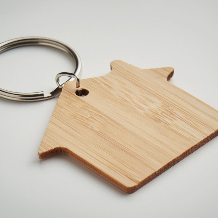 HOUSEBOO Llavero de bambú con forma de casa - Tecnología - Regalo Promocional Personalizado - imagen 5