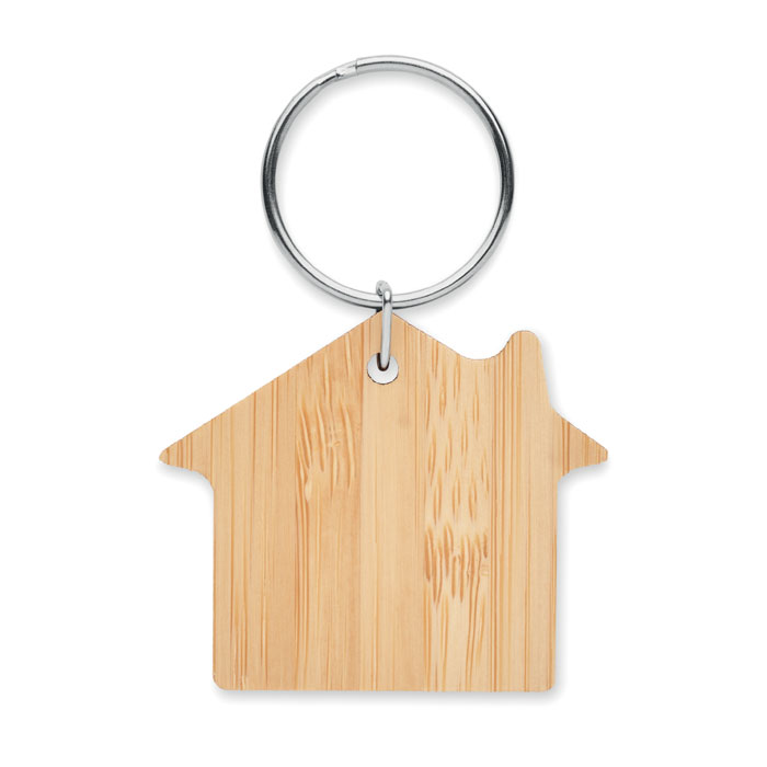 HOUSEBOO Llavero de bambú con forma de casa - Tecnología - Regalo Promocional Personalizado - imagen 3