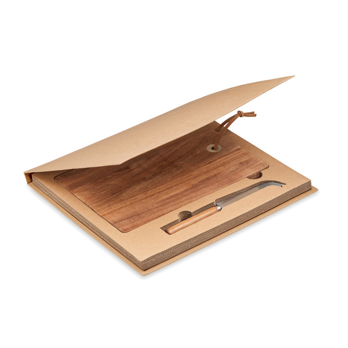 OSTUR LARGE Set tabla quesos de acacia - Tablas de corte - Regalo Promocional Personalizado - vista alternativa