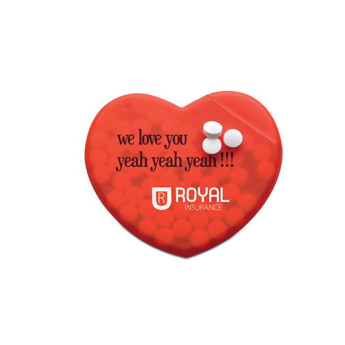 CORAMINT Caja corazón de caramelos - Caramelos personalizados - Regalo Promocional Personalizado - imagen 4