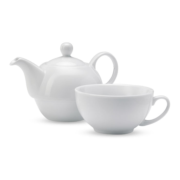 TEA TIME Set de tetera y taza 400 ml - Tazas y vasos personalizados - Regalo Promocional Personalizado - vista alternativa