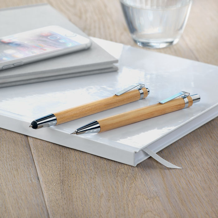 BAMBOOSET Set de bolígrafo y lápiz - Set de escritura personalizados - Regalo Promocional Personalizado - imagen 7