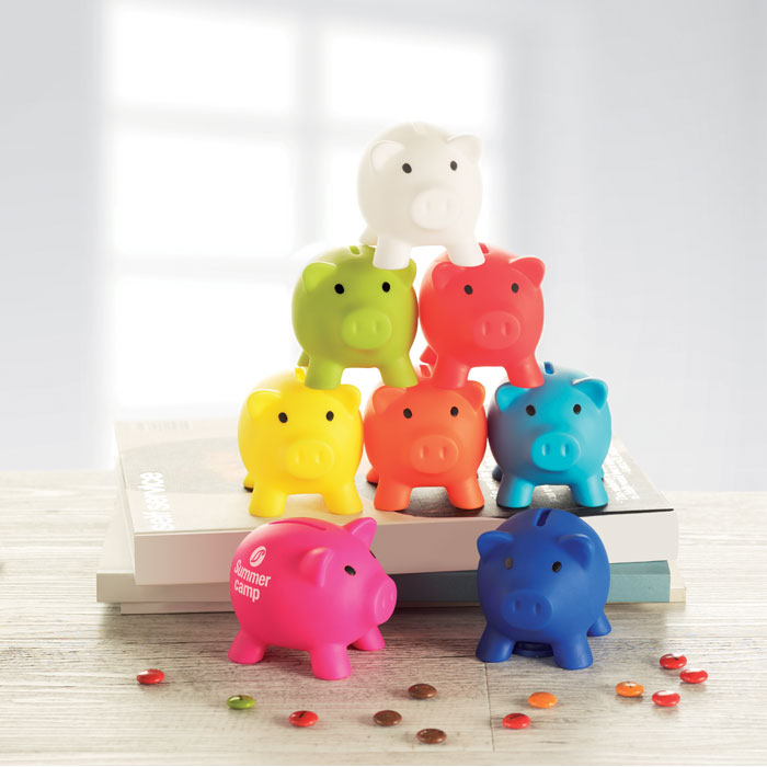 SOFTCO Hucha de cerdito - Niños y Juegos - Regalo Promocional Personalizado - imagen 7