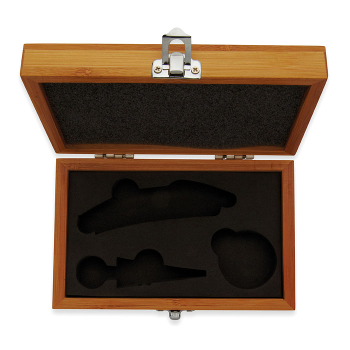 SONOMA Set de vino en caja de bambú - Set de vino - Regalo Promocional Personalizado - imagen 3