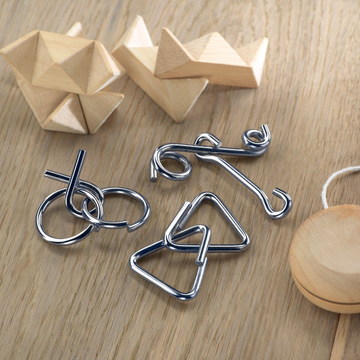 THREENATS Set de 3 rompecabezas de metal - Niños y Juegos - Regalo Promocional Personalizado - imagen 4