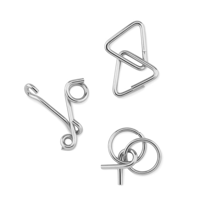 THREENATS Set de 3 rompecabezas de metal - Niños y Juegos - Regalo Promocional Personalizado - vista alternativa