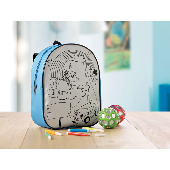 BACKSKETCHY Mochila para colorear - Niños y Juegos - Regalo Promocional Personalizado - imagen 4