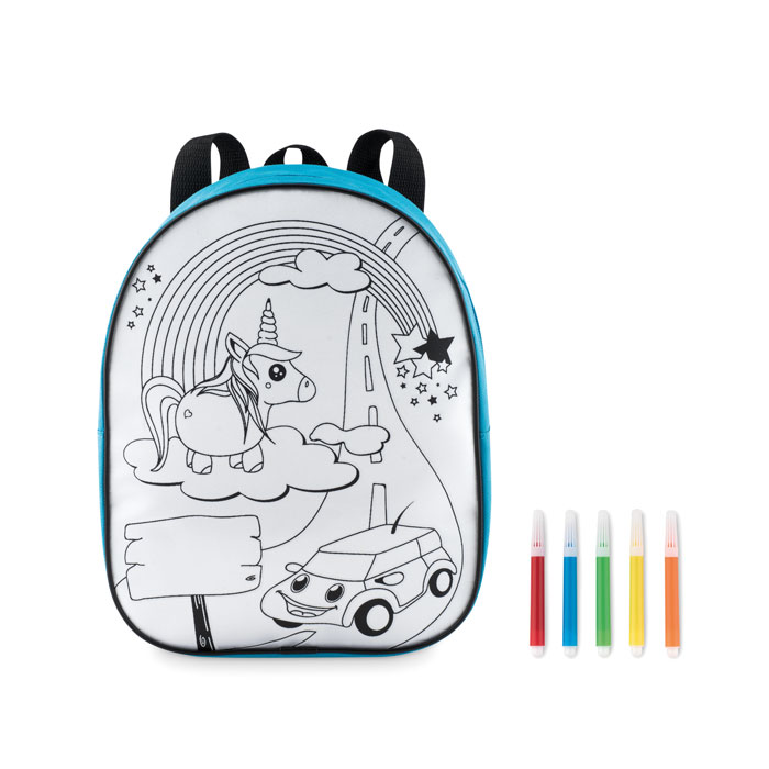BACKSKETCHY Mochila para colorear - Niños y Juegos - Regalo Promocional Personalizado - imagen 3