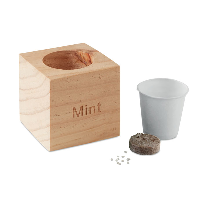 MENTA Maceta con semillas de menta - Jardín - Regalo Promocional Personalizado - vista alternativa
