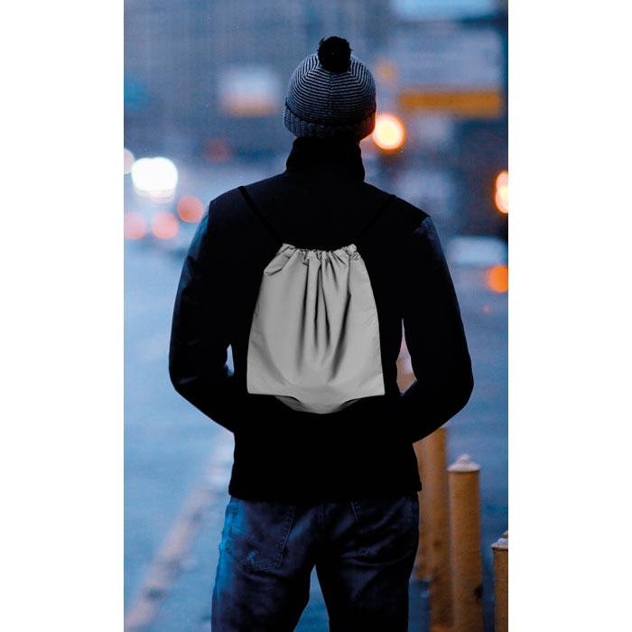 SHOOP REFLECTIVE Bolsa de cuerdas reflectante - Mochilas personalizadas - Regalo Promocional Personalizado - imagen 5