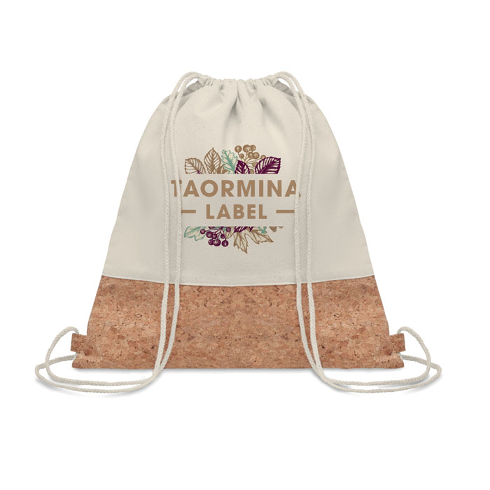 ILLA Bolsa cuerdas con corcho - Mochilas personalizadas - Regalo Promocional Personalizado - imagen 4