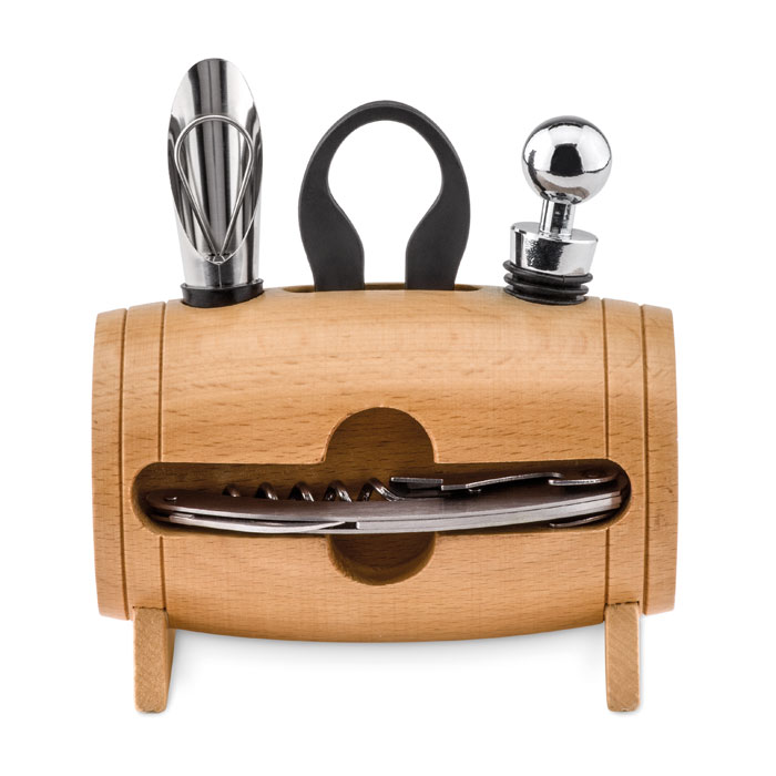 BOTA Set de vino y soporte de madera - Set de vino - Regalo Promocional Personalizado - vista alternativa