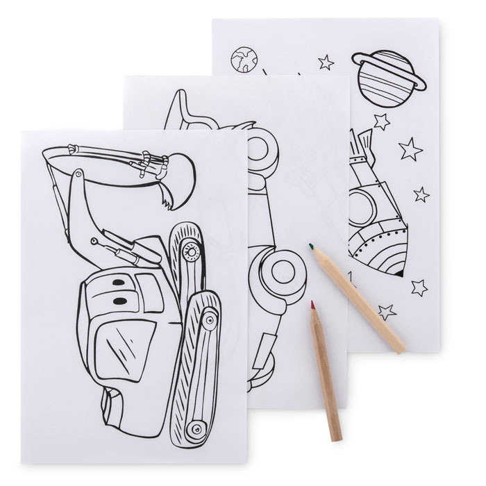 FOLDER2 GO Set de 6 lápices para colorear - Niños y Juegos - Regalo Promocional Personalizado - imagen 4