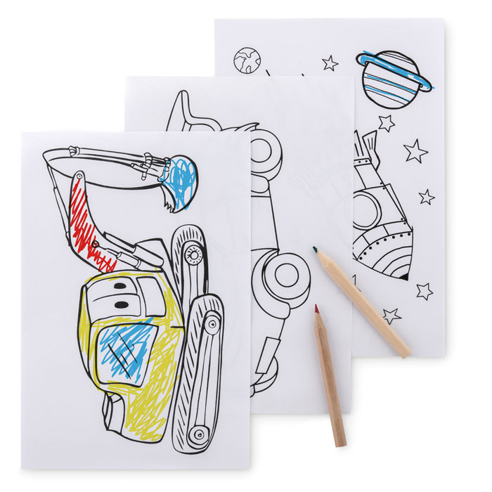 FOLDER2 GO Set de 6 lápices para colorear - Niños y Juegos - Regalo Promocional Personalizado - imagen 5