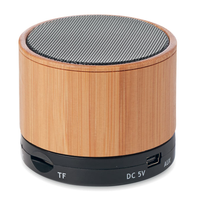 ROUND BAMBOO Altavoz bambú inalámbrico - Tecnología - Regalo Promocional Personalizado - vista alternativa
