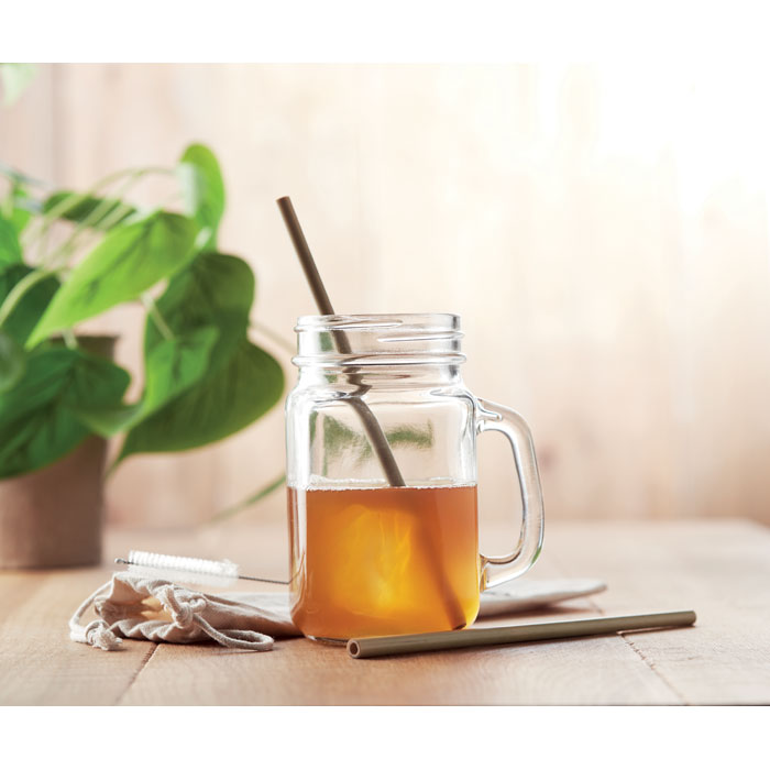 NATURAL STRAW Pajita bambú cepillo funda - Otros accesorios cocina - Regalo Promocional Personalizado - imagen 4