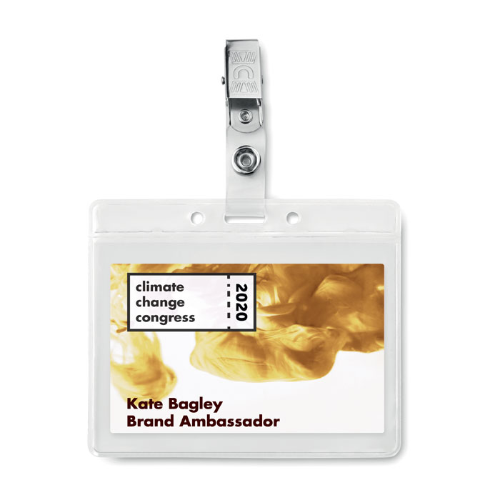 CLIPBADGE Identificador PVC - Lanyards y Pulseras - Regalo Promocional Personalizado - imagen 3