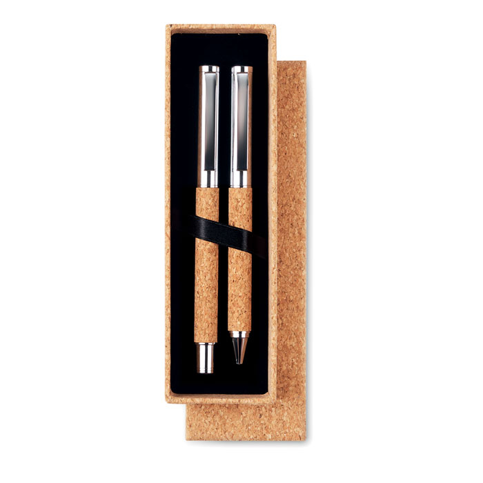 QUERCUS Set bolígrafo y roller corcho - Set de escritura personalizados - Regalo Promocional Personalizado - vista alternativa