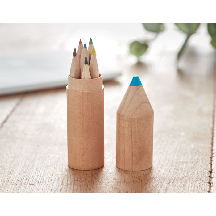 PETIT COLORET Estuche madera de 6 lápices - Niños y Juegos - Regalo Promocional Personalizado - imagen 4