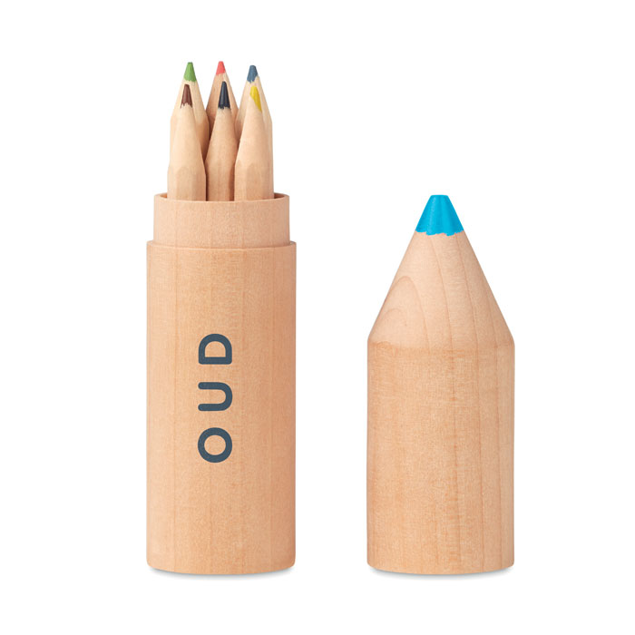 PETIT COLORET Estuche madera de 6 lápices - Niños y Juegos - Regalo Promocional Personalizado - imagen 3