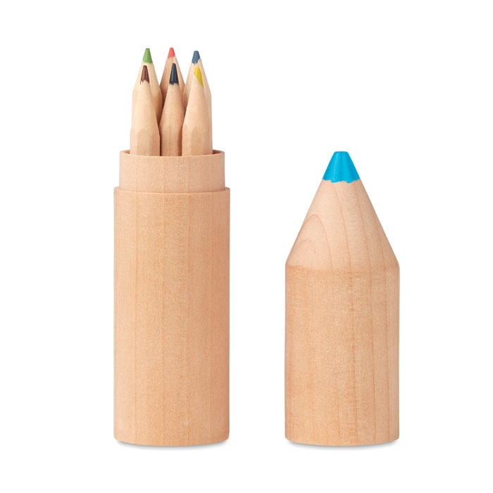 PETIT COLORET Estuche madera de 6 lápices - Niños y Juegos - Regalo Promocional Personalizado - vista alternativa