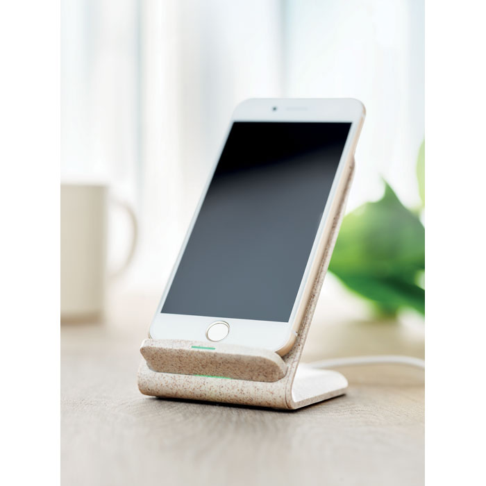 LAYABACK Cargador inalámbrico paja trigo - Tecnología - Regalo Promocional Personalizado - imagen 5