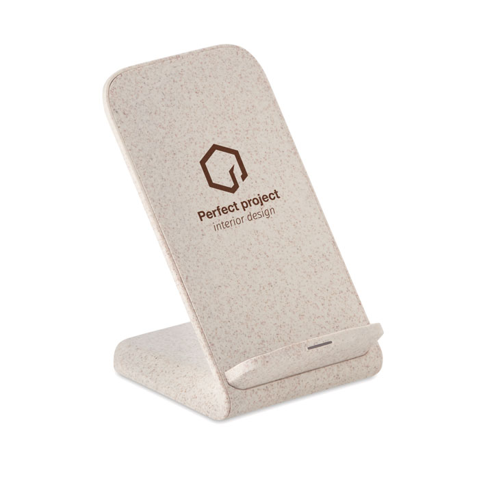 LAYABACK Cargador inalámbrico paja trigo - Tecnología - Regalo Promocional Personalizado - imagen 4