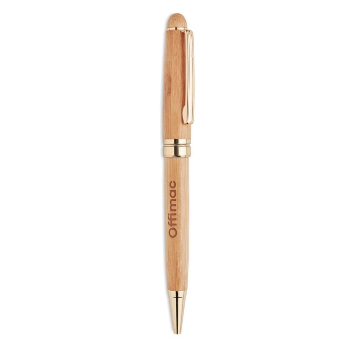 ETNA Bolígrafo giratorio de bambú - Escritura - Regalo Promocional Personalizado - imagen 4