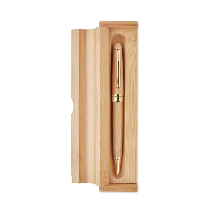 ETNA Bolígrafo giratorio de bambú - Escritura - Regalo Promocional Personalizado - imagen 3