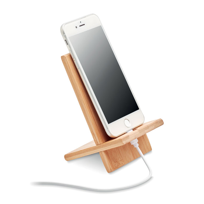 WHIPPY Soporte para telefono de bambú - Tecnología - Regalo Promocional Personalizado - imagen 3