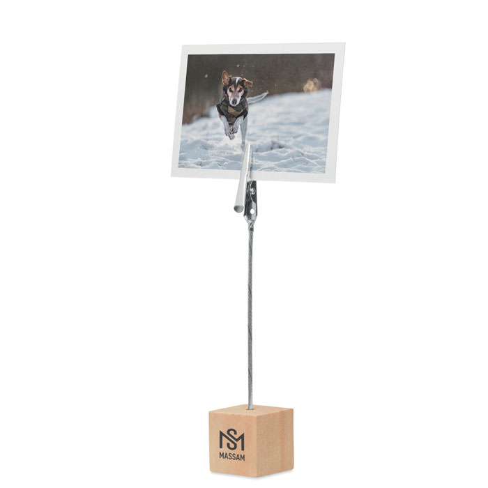 HELLO CLIP Soporte de madera de pino - Otros accesorios oficina - Regalo Promocional Personalizado - imagen 4