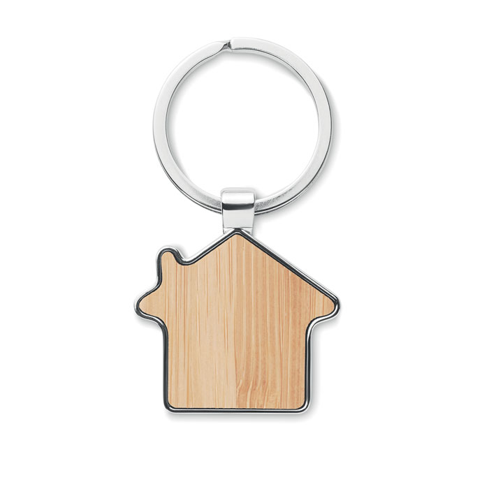 BURNIE Llavero casa y bambú - Llaveros, pins y chapas - Regalo Promocional Personalizado - imagen 3