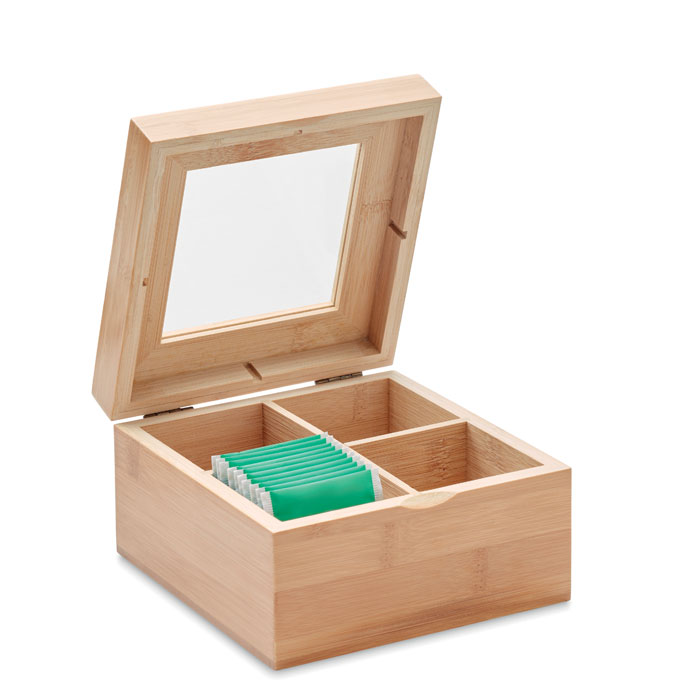 CAMPO TEA Caja de té de bambú - Otros accesorios bodega - Regalo Promocional Personalizado - imagen 4