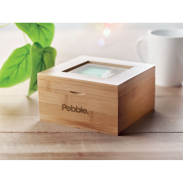 CAMPO TEA Caja de té de bambú - Otros accesorios bodega - Regalo Promocional Personalizado - imagen 5