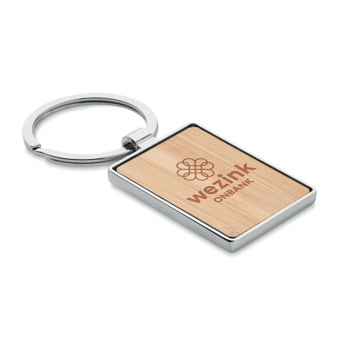 BENDIGO Llavero rectangular y bambú - Llaveros, pins y chapas - Regalo Promocional Personalizado - imagen 4