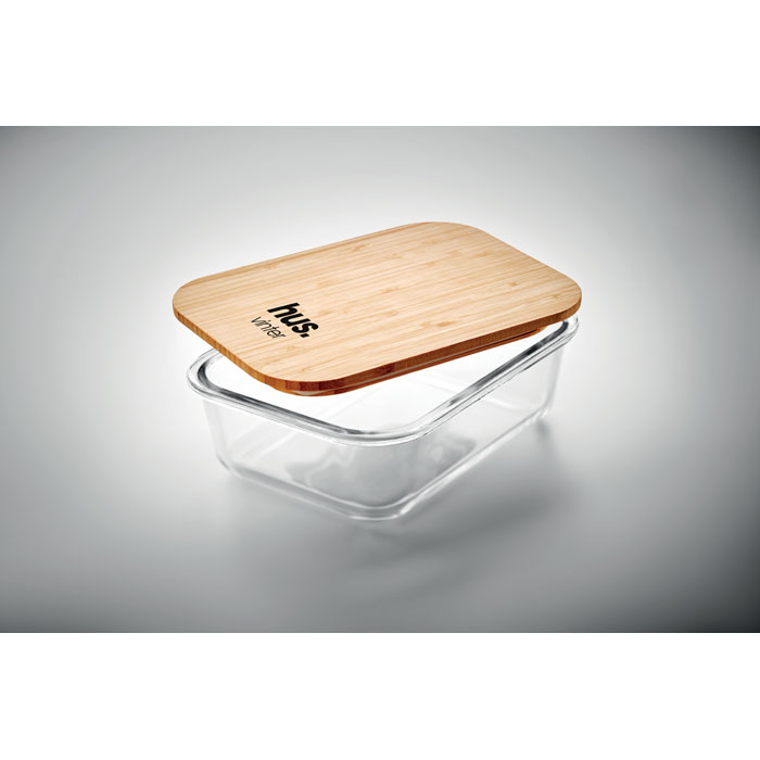 TUNDRA LUNCHBOX Fiambrera vidrio y tapa bambú - Hogar - Regalo Promocional Personalizado - imagen 3