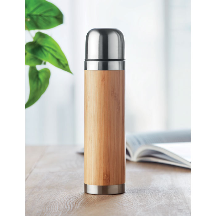 CHAN BAMBOO Botella bambú de doble pared - Termos personalizados - Regalo Promocional Personalizado - imagen 5