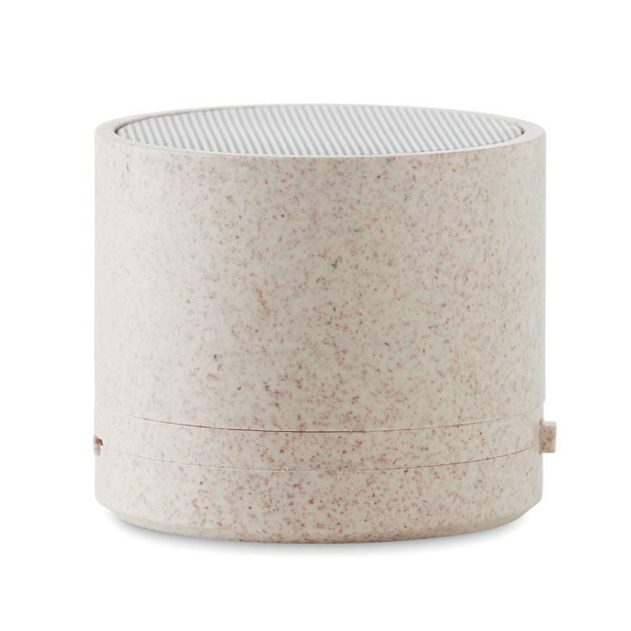 ROUND BASS+ Altavoz inalámbrico paja trigo - Tecnología - Regalo Promocional Personalizado - vista alternativa