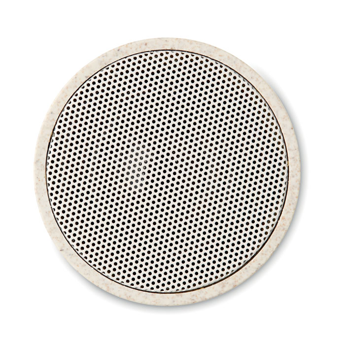 ROUND BASS+ Altavoz inalámbrico paja trigo - Tecnología - Regalo Promocional Personalizado - imagen 4