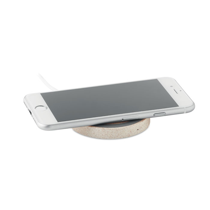 PLATO+ Cargador inalámbrico paja trigo - Tecnología - Regalo Promocional Personalizado - imagen 3