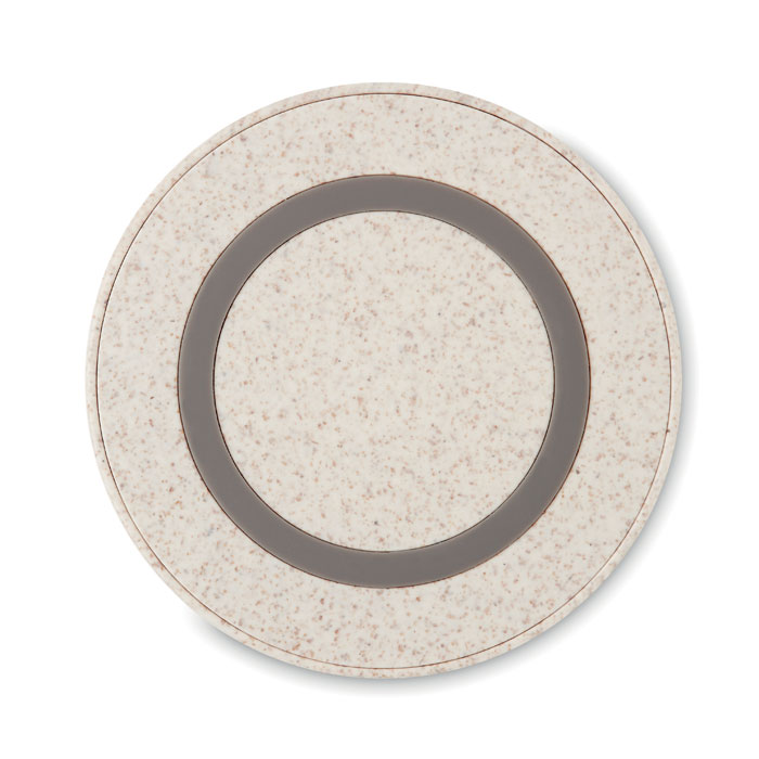 PLATO+ Cargador inalámbrico paja trigo - Tecnología - Regalo Promocional Personalizado - imagen 4