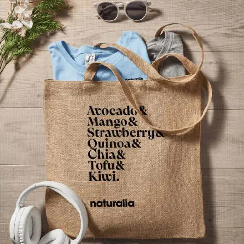bolsa de tela serigrafiada con logo de empresa