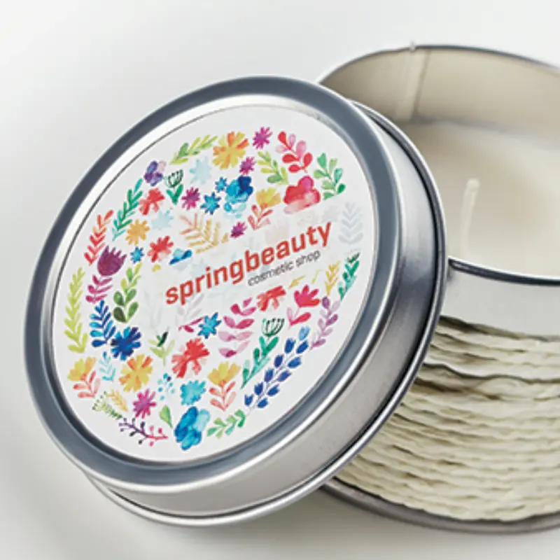 Velas personalizadas en tapa con etiqueta digital