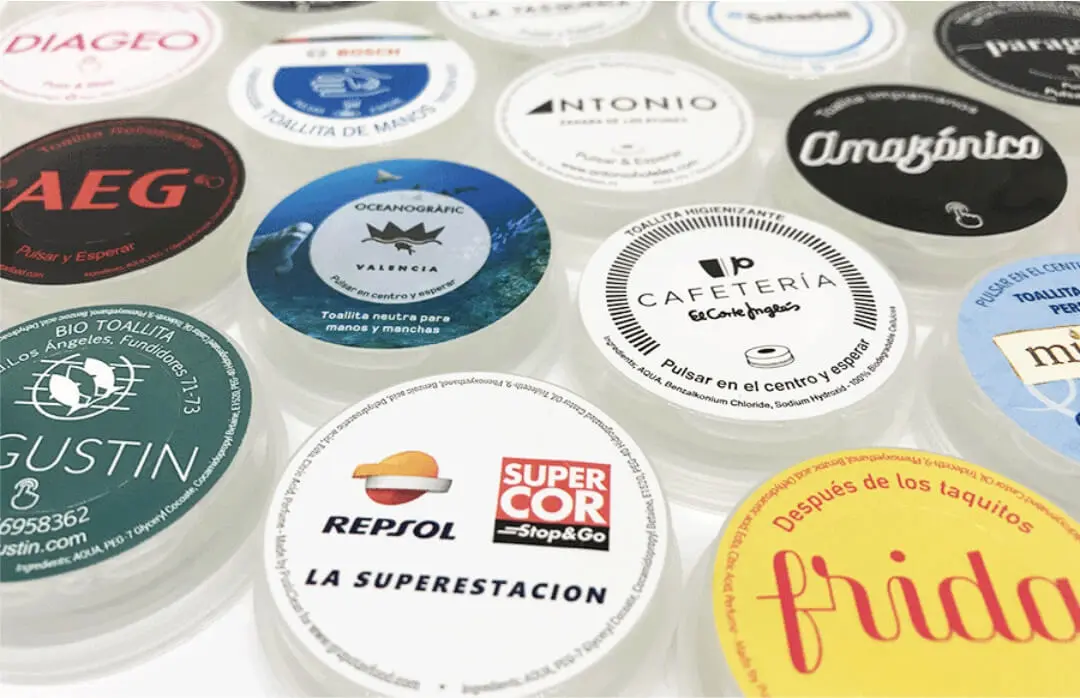 Toallitas para restaurantes y hoteles personalizadas con logo de empresa