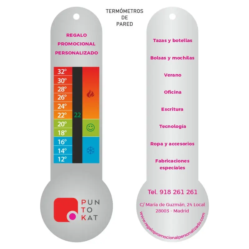 Termómetros de cristal líquido personalizados para publicidad